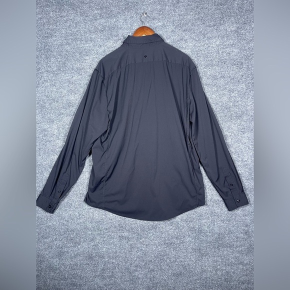 Lululemon Men’s Size XL Black Stripe Performance Stretch Long Sleeve Button Down - Picture 2 of 13